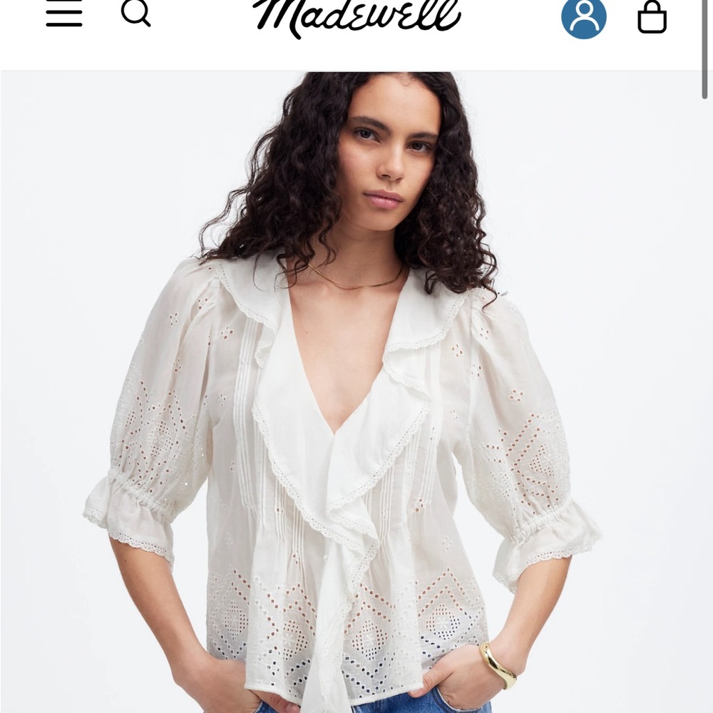 Madewell ruffle blouse